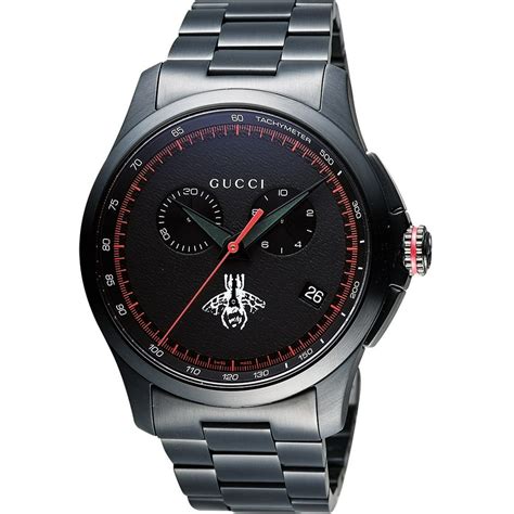 gucci g-timeless mens stainless steel black strap watch|gucci stainless steel watch price.